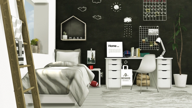 Scandinavian-Style Boys Room at MXIMS » Sims 4 Updates