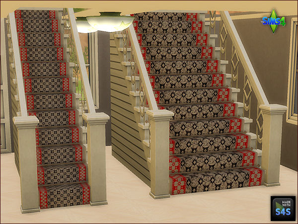 Colored stair carpets at Arte Della Vita » Sims 4 Updates