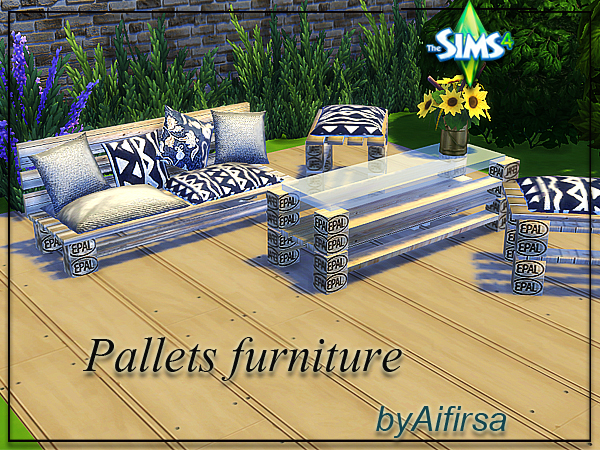 Sims 4 Pallet Bed CC