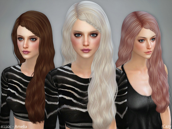 Amelia Hair Set Braided by Cazy at TSR » Sims 4 Updates