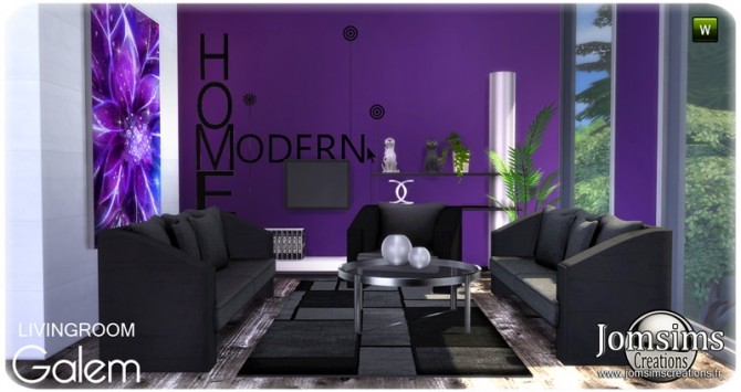 Sims 4 Galem living room at Jomsims Creations