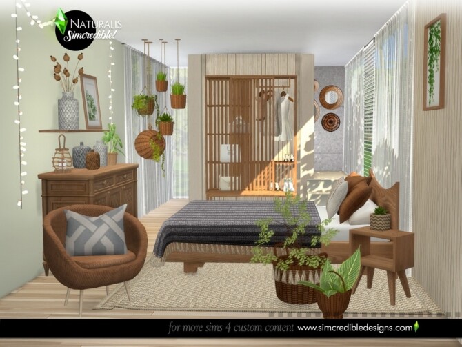 Naturalis Bedroom by SIMcredible at TSR » Sims 4 Updates