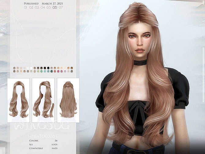 WINGS-TO0326 hair by wingssims at TSR » Sims 4 Updates