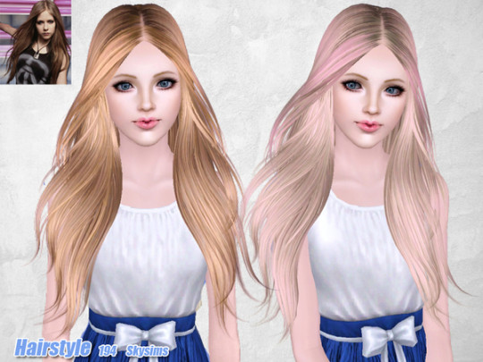 Middle parth hairstyle 194 by Skysims - Sims 3 Hairs