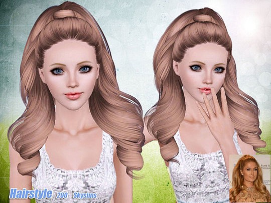 Tornado ponytail hairstyle 200 by Skysims - Sims 3 Hairs