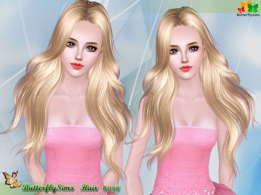 Windy Hairstyle 098 by Butterfly - Sims 3 Hairs