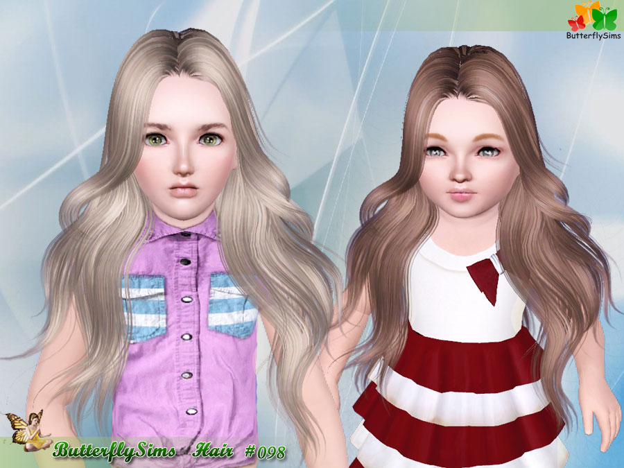 Windy Hairstyle 098 by Butterfly - Sims 3 Hairs