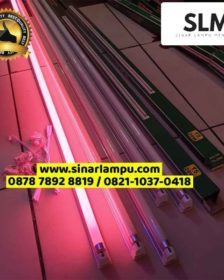 Lampu TL Neon Merah 28 Watt Komplit Set