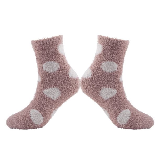 pink plush fuzzy socks