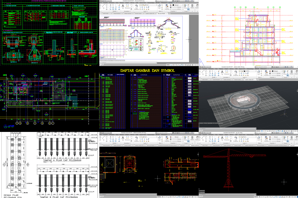 Koleksi Gambar AutoCAD Terlengkap Sipilpedia