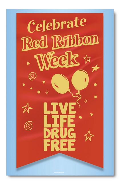 Red Ribbon Week Posters | Drug Prevention Decorations | Promos On-Time