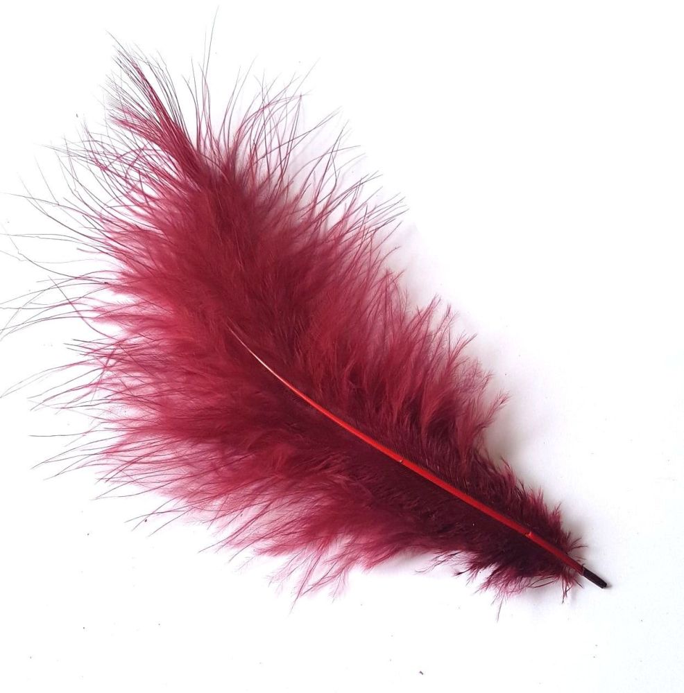 Burgundy Large Marabou Feathers