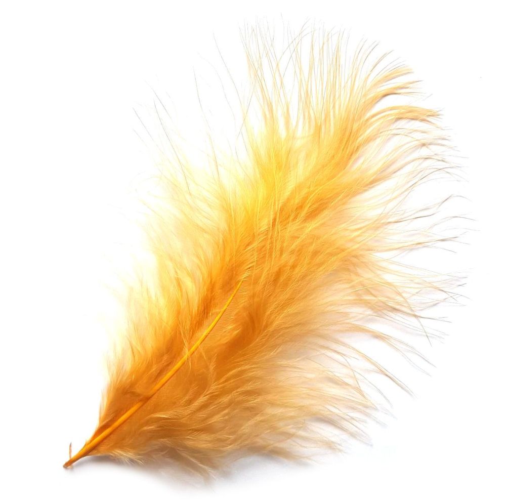 Mustard Marabou Feathers