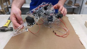 The robotic system was developed as part of a senior design class in mechanical engineering.