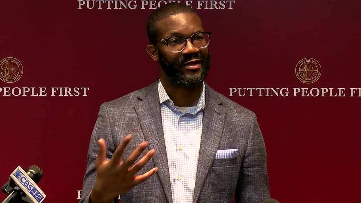 Birmingham Mayor Randal Woodfin speaking