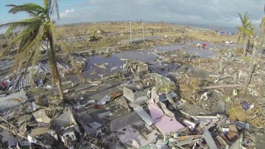 This image displays the wreckage a hurricane can leave in its wake