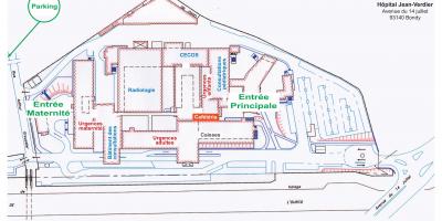 Mapa Jean-Verdier nemocnici