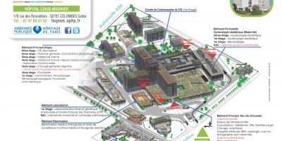 Mapa Louis-Mourier nemocnici