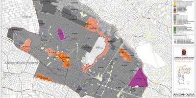 Mapa Aricanduva-Vila Formosa São Paulo - záber pôdy