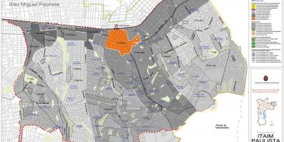 Mapa Itaim Paulista - Vila Curuçá São Paulo - záber pôdy