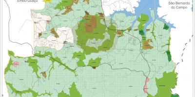 Mapa Parelheiros São Paulo - záber pôdy