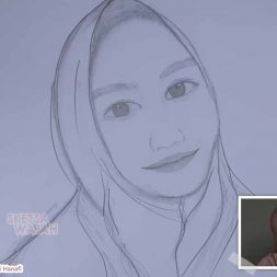 Sketsa Wajah Realis Hitam Putih Mercy Delzarini Hanafi 2