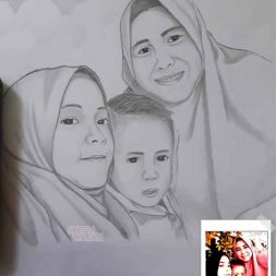 Sketsa Wajah Realis Hitam Putih Slamet Noviansyah 3