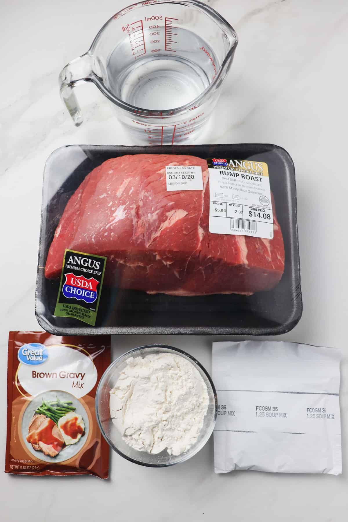 ingredients in crock pot roast with gravy