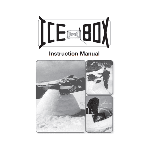 Front cover of the IceBox Igloo Building Tool instruction manual.