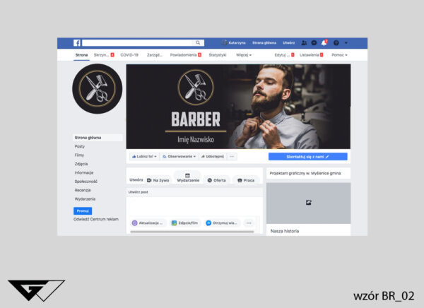 Facebook cover (zdjęcie w tle) Barber - hippsterski