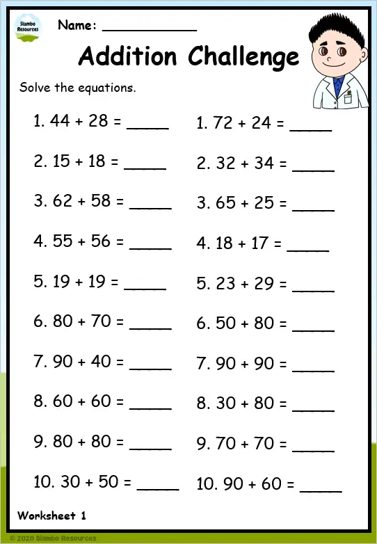 Grade 4 Addition Worksheets | Free Printables | Math Worksheets