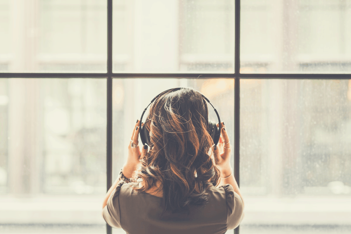 girl listening to music