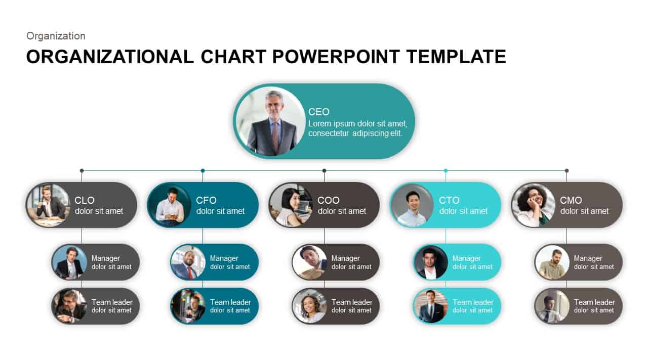 Team Org Chart Powerpoint Template