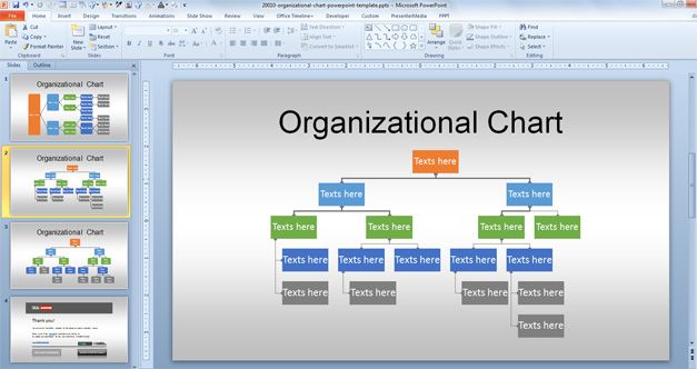 Free Organizational Chart Template from slidehunter.com