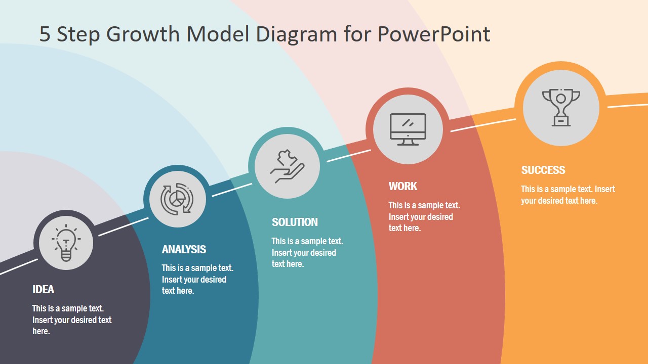 5 Steps Powerpoint Diagram Growth Model Slidemodel - Riset