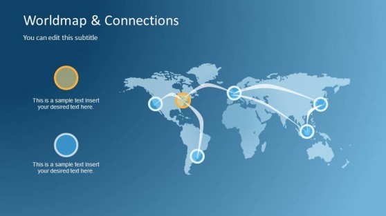 Worldmap & Connections PowerPoint Template