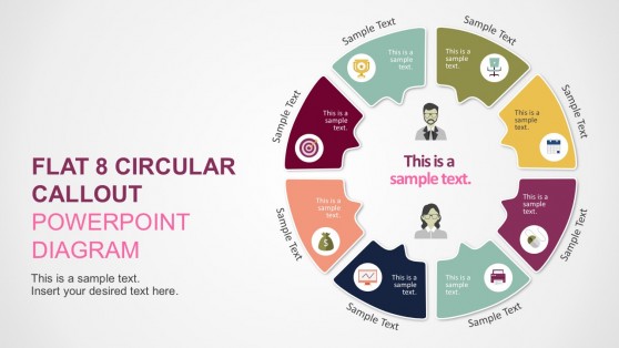 Flat Circular Infographics Diagram Slides