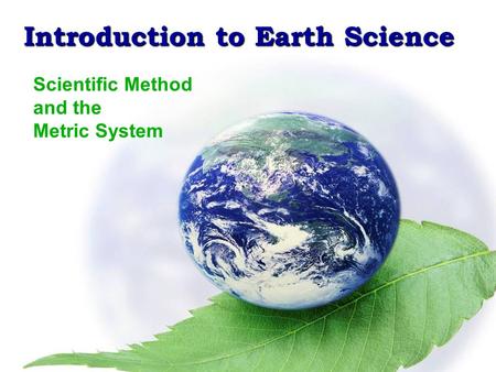 Introduction to Earth Science