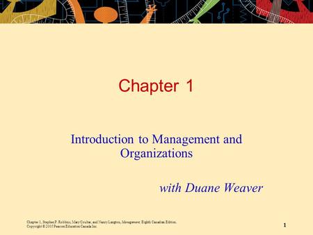 Introduction to Management and Organizations with Duane Weaver