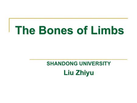 SHANDONG UNIVERSITY Liu Zhiyu