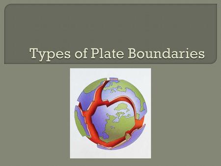 Types of Plate Boundaries