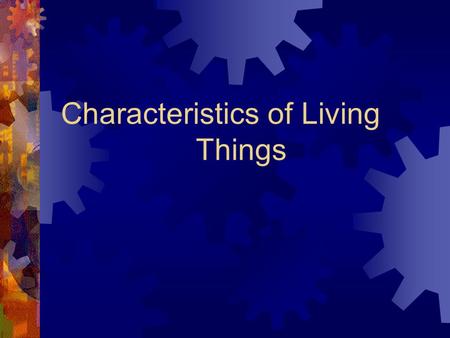 Characteristics of Living Things