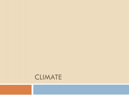 Climate.