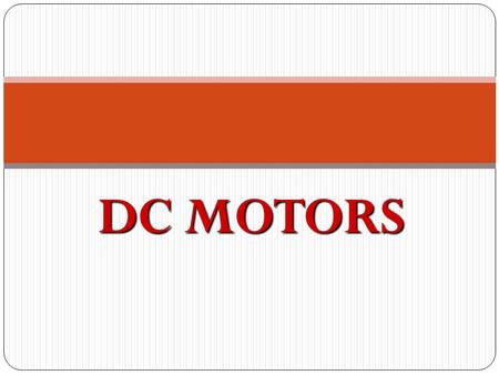 DC MOTORS T.