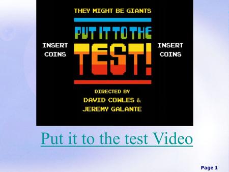 Page 1 Put it to the test Video. Page 2 #1 Does temperature cause leaves to change color? #2 Does Ultra violet light cause skin cancer? #3 Does eating.