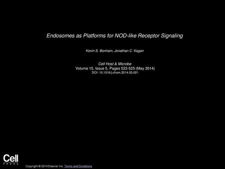 Endosomes as Platforms for NOD-like Receptor Signaling