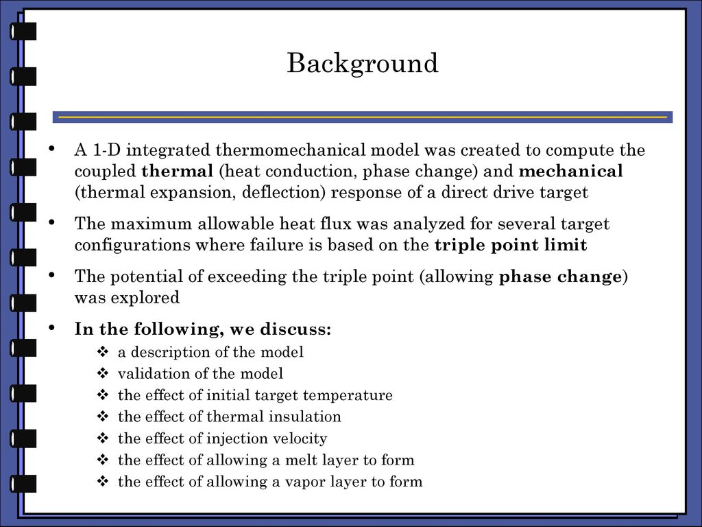 Can a Direct-Drive Target Survive Injection into an IFE Chamber? - ppt ...