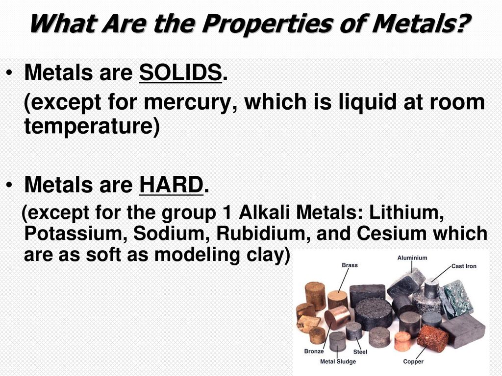 Metals, Nonmetals and Metalloids - ppt download