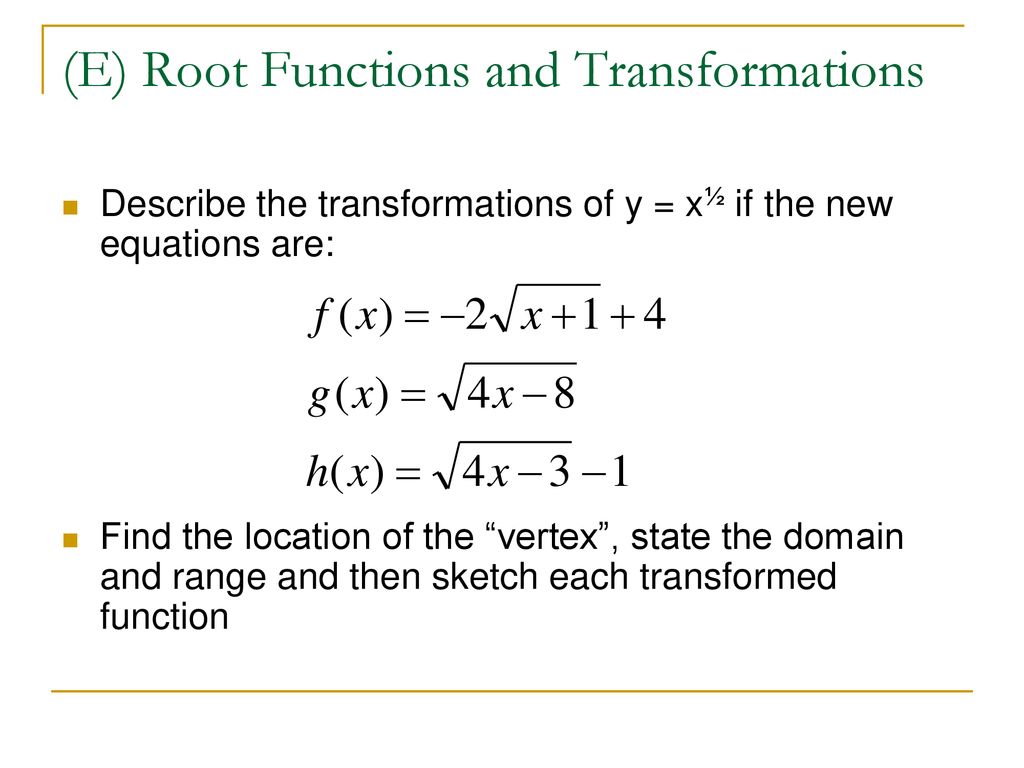 Lesson 30 – Radical Functions - ppt download