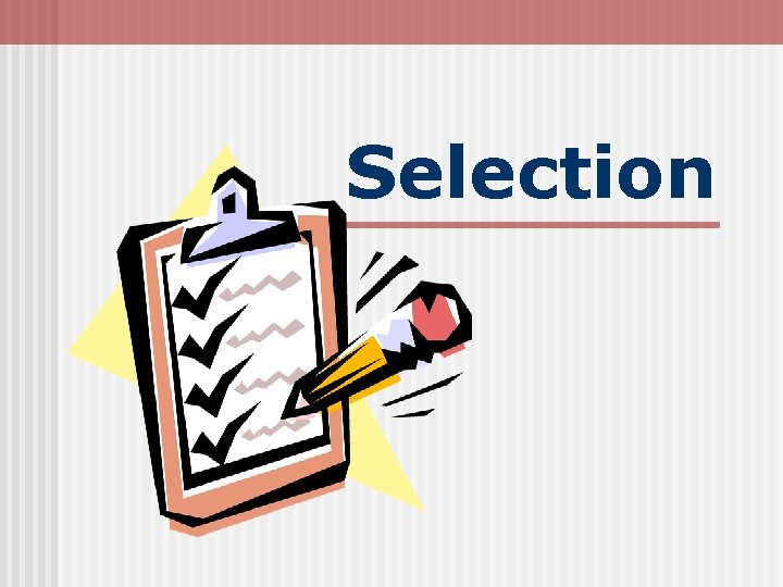 Selection 